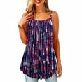 thumbnail image 2 of Verano Tops Correa Escote redondo Chaleco Sin mangas Tela estampada para mujer, Tipo 6, 3XL sidaley AP001971-42, 2 of 5