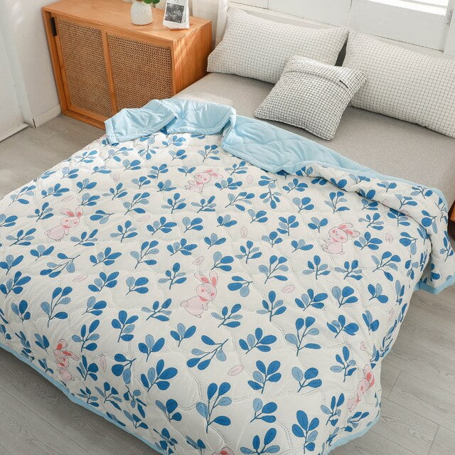 Summer Cotton Quilt Thin Duvet Insert Cool Blankets for Childs Adults Airconditioning Comforter