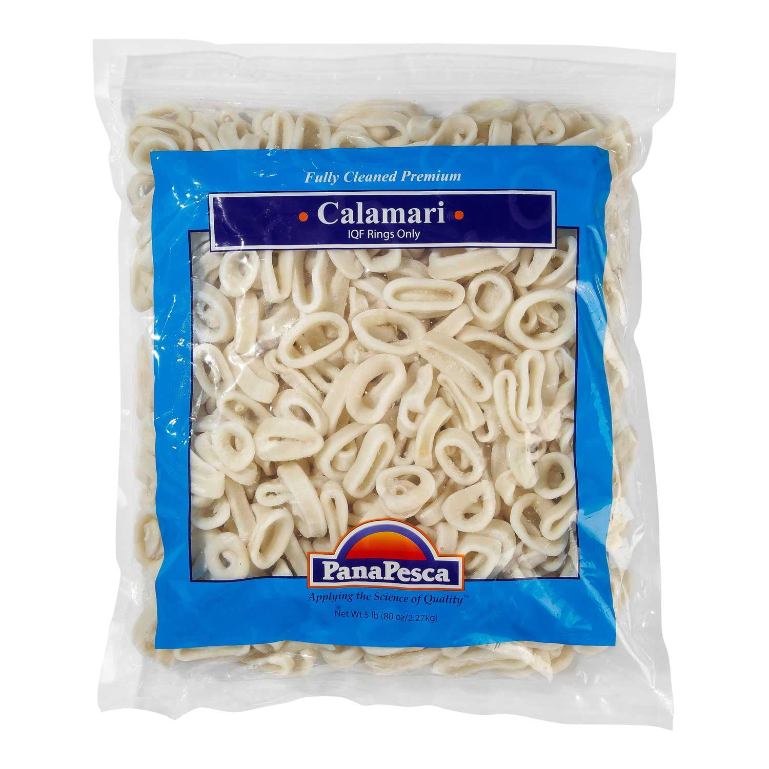 Pana Pesca Fully Cleaned Todarodes Squid Rings, 5 Pound - 2 per case.