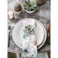 thumbnail image 3 of Cloth Napkins Set of 6 - 20x20 Inches, Teal Pink Spring Floral Washable Reusable Table Napkins, Summer Botanical Watercolor Soft & Absortbent Dining Napkin for Party Wedding Hotel Restaurant, 3 of 8