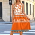 thumbnail image 2 of Zedker Long Tank Dresses for Women 2026 Summer Sleeveless Casual Printed Dress Casual Loose Beach Vacation Sundress Orange Size S-XXL, 2 of 8