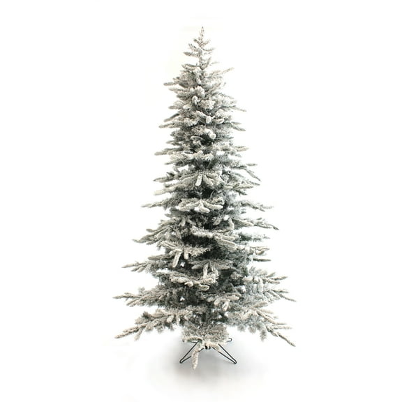 Perfect Holiday 5 Ft Prelit Flocked Norway Spruce Christmas Tree - Warm White