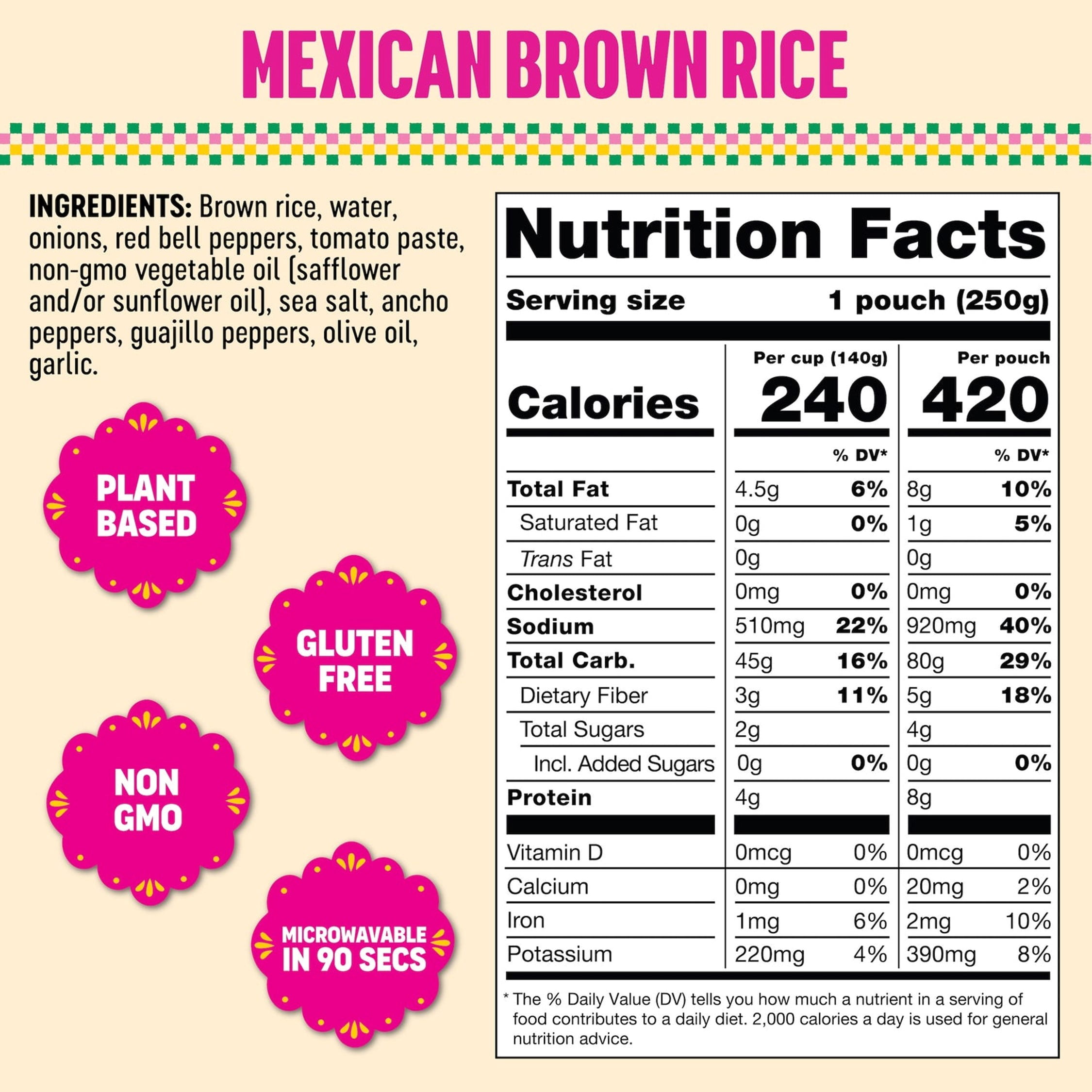 Somos Mexican Brown Rice, 8.8 oz Pouch