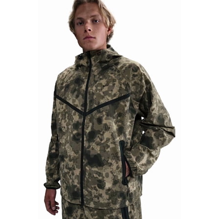 Nike Tech Men's Dri-FIT Woven Camo Windrunner Full Zip Hooded Jacket