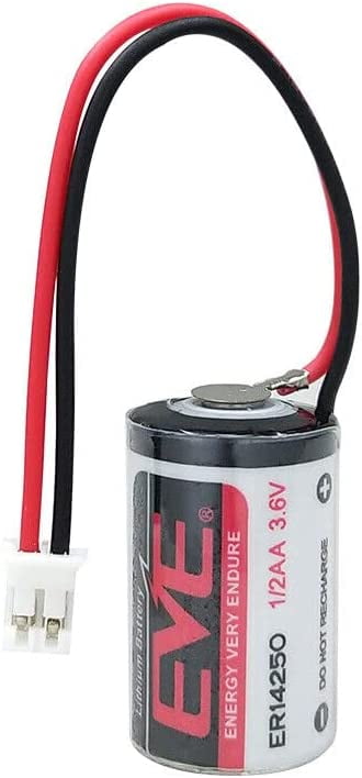 2pcs) 1/2 AA Battery ER14250 3.6V 1200mAh Lithium Battery with Plug Compatible with EVE ER14250 1/2 AA LS14250