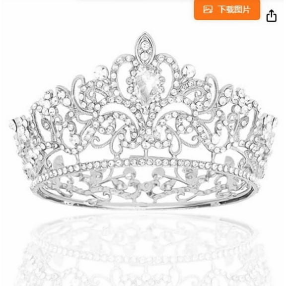 HONMEET Crystal Wedding Tiara Royal Queen Crown Headband Rhinestone Princess Headpieces Hair Accessories for Bridal Birthday Party
