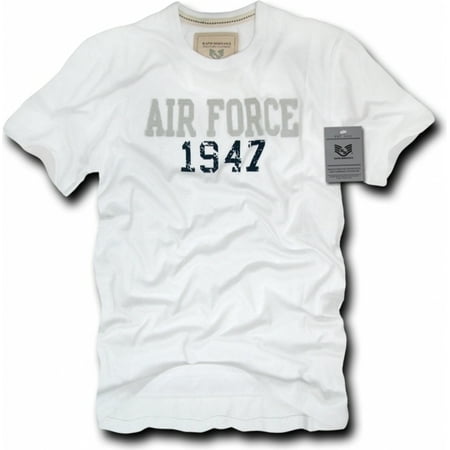 - R52-AIR-WHT-04 Seal Beach, Applique Military T-Shirts, Air Force, White, X-Large