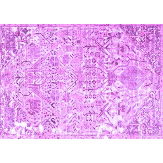 Ahgly Company Indoor Rectangle Persian Purple Traditional Area Rugs, 2' x 5'