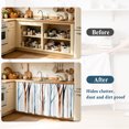 thumbnail image 4 of Blue Brown Tree Cabinet Curtain 35"Wx35"L, Dustproof Under Sink Skirt with Self Adhesive Tape, Watercolor Forest Art Cabinet Curtain Cover for Kitchen Sink, Bathroom Vanity, Laundry Room, 4 of 9