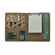 Deluxe Organizer Padfolio with Mini Calculator, Business Card Holder and Writing Pad