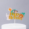 thumbnail image 3 of RV Adornos acrílicos para cupcakes con animales, bonitos animales de la selva, decoración para tartas de cumpleaños para bebés, Baby ShowRV (adornos para cupcakes de animales) Rojo Verde, 3 of 5