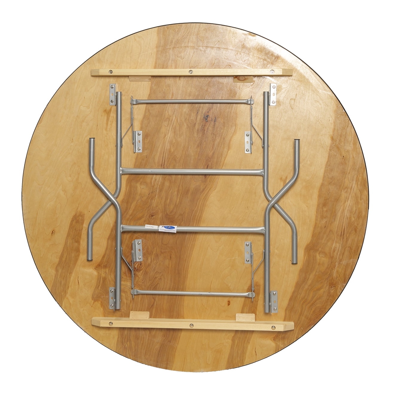 Table - 66" WFT Series Russian Birch Wood Round - Metal Edge