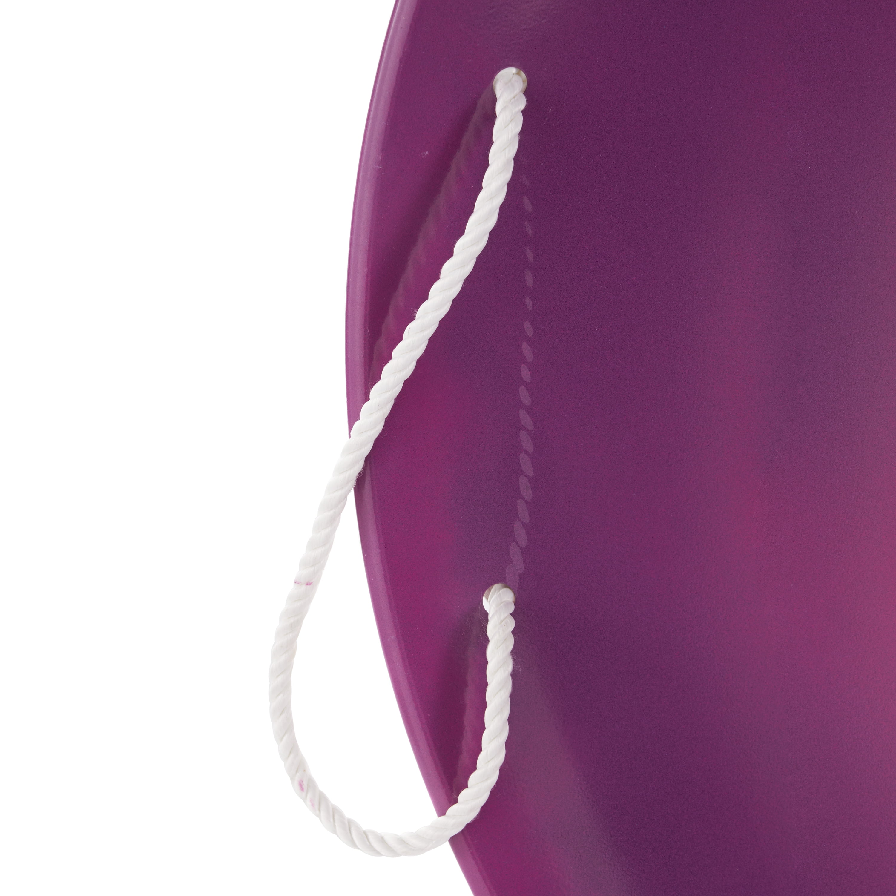 Slippery Racer ProDisc 26-Inch Metal Saucer Sled with Rope Handles, Purple