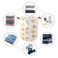 thumbnail image 2 of AUCHEN 19.7" Collapsible Laundry Basket, Foldable Cotton Linen Laundry Hamper for Baby Girl Boy, Large Capacity Basket with Handles Bag Dirty Clothes Toy Storage Basket Bin, 2 of 4