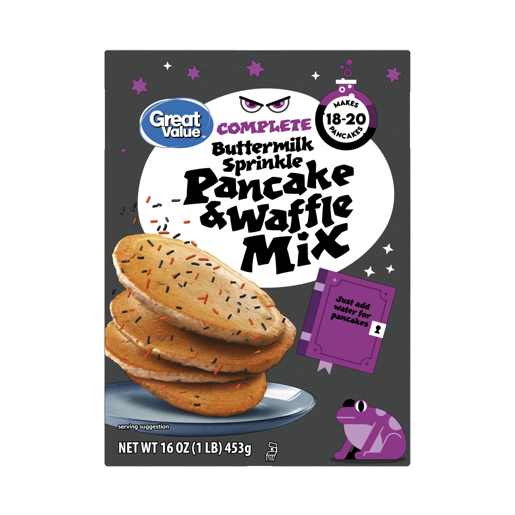 Great Value Buttermilk Sprinkle Pancake & Waffle Mix, 16 oz Box