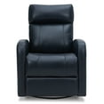 thumbnail image 6 of CHITA Power Swivel Glider Rocking Recliner Nursery Chair Living Room Chair, Leather, Navy Blue, 6 of 12