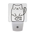 thumbnail image 6 of Yayeee LED Plug in Night Light for The Home with Auto Dusk to Dawn Light Sensors, 2 Pack, White Chubby Cat, 6 of 6