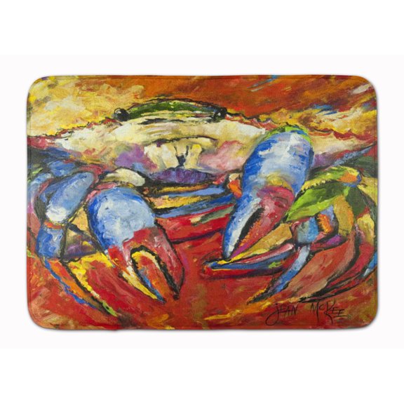 Carolines Treasures JMK1107RUG Blue Crab Red Machine Washable Memory Foam Mat 19 X 27" multicolor