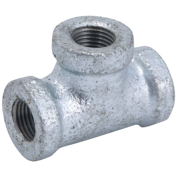 BK Pipe Fitting Tee, Galvanized, 1/8-In.