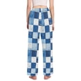 thumbnail image 3 of FORMRS Women's Pajama Pants with Pockets Soft Comfy Loungewear Sleep Bottom, Sizes S-2XL, Blue and Gray Plaid Pattern, 3 of 8