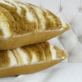 thumbnail image 5 of Home Soft Things Jacquard Faux Fur 2 Piece Throw Pillow Cover Set - Amber Gold - 26" x 26", 5 of 5