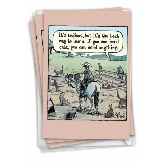 NobleWorks Pack of 3 Funny Birthday Greeting Cards with Envelopes (1 Design, 3 Each) Herd Anything C9285BDG-C3x1