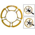 thumbnail image 3 of 1 pieza de plato de bicicleta de carretera redondo estrecho ancho anillo de cadena único BCD 130mm dorado Sharpla plato de bicicleta, 3 of 8