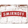 thumbnail image 1 of Letrero Chapa Metal Smirnoff Barra Pintura Hierro Rectangular Artística 40x30cm, 1 of 9