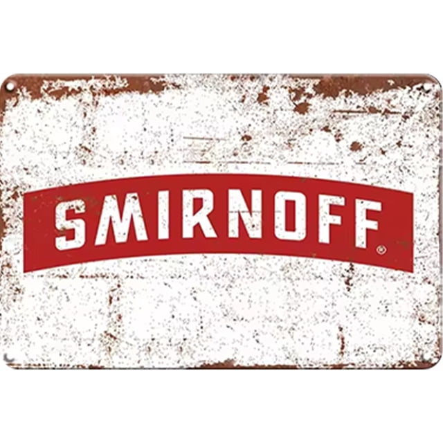 Letrero Chapa Metal Smirnoff Barra Pintura Hierro Rectangular Artística 40x30cm