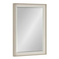 thumbnail image 1 of Kate and Laurel Kobert Transitional Rectangle Wall Mirror, 18 x 24, Tan, Framed Rectangular Bathroom Vanity Mirror with Fine Linen Texture and Beveled Edge, 1 of 8