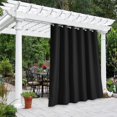 thumbnail image 1 of 2PC Curtains Home Modern Simple Solid Color Blackout Cloth Outdoor Waterproof Sunscreen Anti UV High Precision Black Silk 132cm * 183cm, 1 of 5