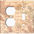 thumbnail image 4 of Metal Light Switch Plate Outlet Cover (Beige Leaf Letter DamaskLET006), 4 of 13