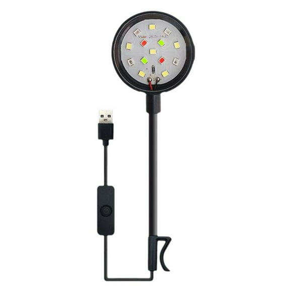 Lumière à Clipser pour Aquarium, Lumière à Clip LED pour Aquarium, Haute Luminosité pour Aquarium, Lumière LED pour Aquarium, Piscine, 360