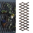 thumbnail image 2 of Hongchun Wooden Lattice Wall Planter- Extra Thick Expandable Plant Climb Hanging Frame Trellis Plant Support Fence Indoor Air Plant Vertical Rack Wall Decor for Room Patio Garden A(0.7*30*200CM), 2 of 5
