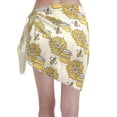 thumbnail image 2 of Disketp Cartoon Honey Pot Bee Sunflower Women Swimsuit Cover Up Short Chiffon Summer Beach Sarong Bikini Wrap Skirt Bathing Suit, 2 of 7
