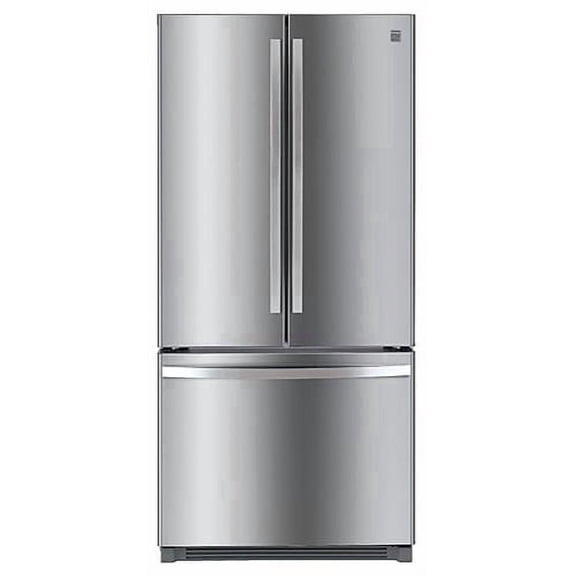 Kenmore 17.5 Cu. ft. Capacity Counter-Depth French Door Refrigerator and Freezer with Ice Maker, Stainless Steel