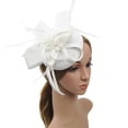 thumbnail image 1 of Tocados, diademas, sombreros, s para mujer, fiesta de té, boda, iglesia, Derby blanco Hugo Sombrero fascinante, 1 of 8