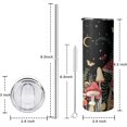 thumbnail image 6 of Mushroom Skinny Tumbler With Straw and Lid, Stainless Steel 20oz Insulated Coffee Travel Mug, Mushroom Cups for Mushroom Lovers Gifts for Women and Girls, 6 of 6