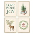 thumbnail image 2 of PixonSign Frameless Wall Art Christmas Tree Wreath, Deer, Snowman Illustrations, Set of 4 Celebrations & Holidays Seasonal Wall Decor, Adhesive Canvas Poster, Modern Home Artwork - 11"x14", 2 of 5