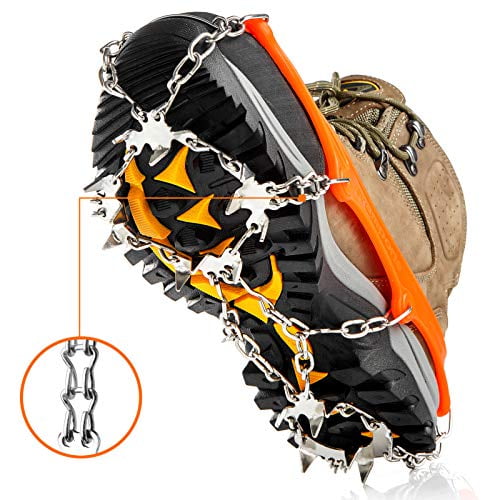 Walking Traction Large Details about   Crampons for Boots crampons for Hiking and Anti-Skid 