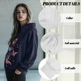 thumbnail image 6 of FOR U DESIGNS Heart Butterfly Hoodies Pullover for Women Oversized Tops Size L Ladies Tunics Casual Shirts Long Sleeve Hoodie Pullover Women Hooded Cardigan Activewear, 6 of 7