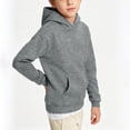 thumbnail image 6 of Ltctricy Hoodies for Boys Girls Comfy Hooded Sweatshirt Solid Color Long Sleeve Shirts Kids Pullover Tops with Pockets(Gray,5-6 Years), 6 of 7