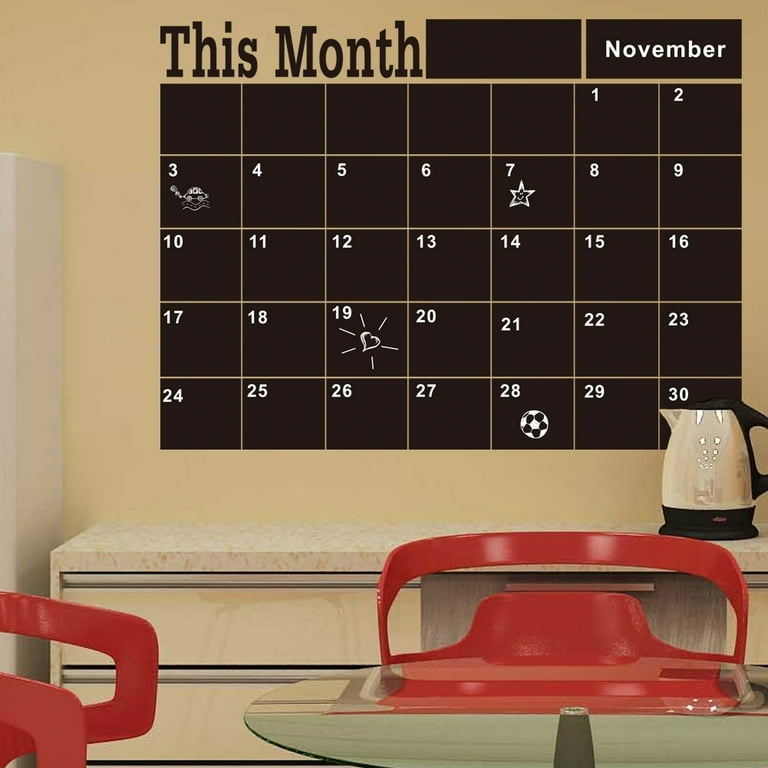 20 x 30 Gold Framed Monthly Calendar Chalkboard - Excello Global Brands