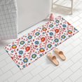thumbnail image 2 of Pioneer Flower Floral Print Pattern Bathroom Rugs Mat, Non Slip Microfiber Bathroom Rug with Rubber Backing, Soft Mats for Bathroom Floor Tub Shower, 24"x60", 2 of 5