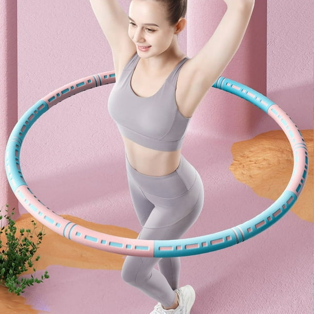 Hula Hoop de tubo de acero con peso desmontable, anillo de fitness, equipo de fitness para el hogar, anillo de masaje de espuma para adultos