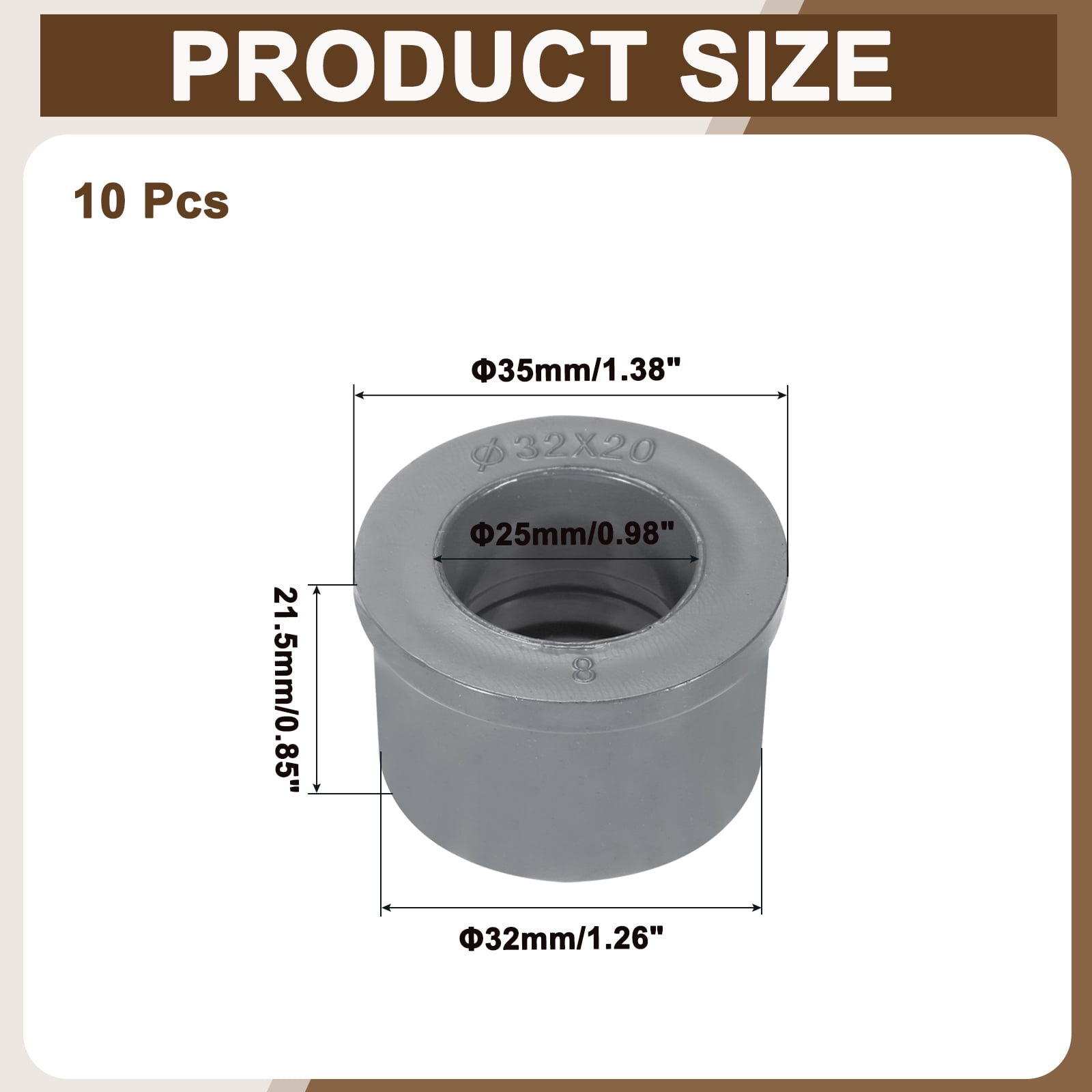 Unique Bargains DWV Reducer Bushing Connector Pipe Fittings 1" x 3/4"