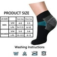 thumbnail image 2 of Compression Socks for Unisex Men and Women , Ankle Soft Moisture-Wicking Socks , Athletic Cushioned Low Cut Running Socks for a Secure Fit - 8 Pairs, 2 of 7