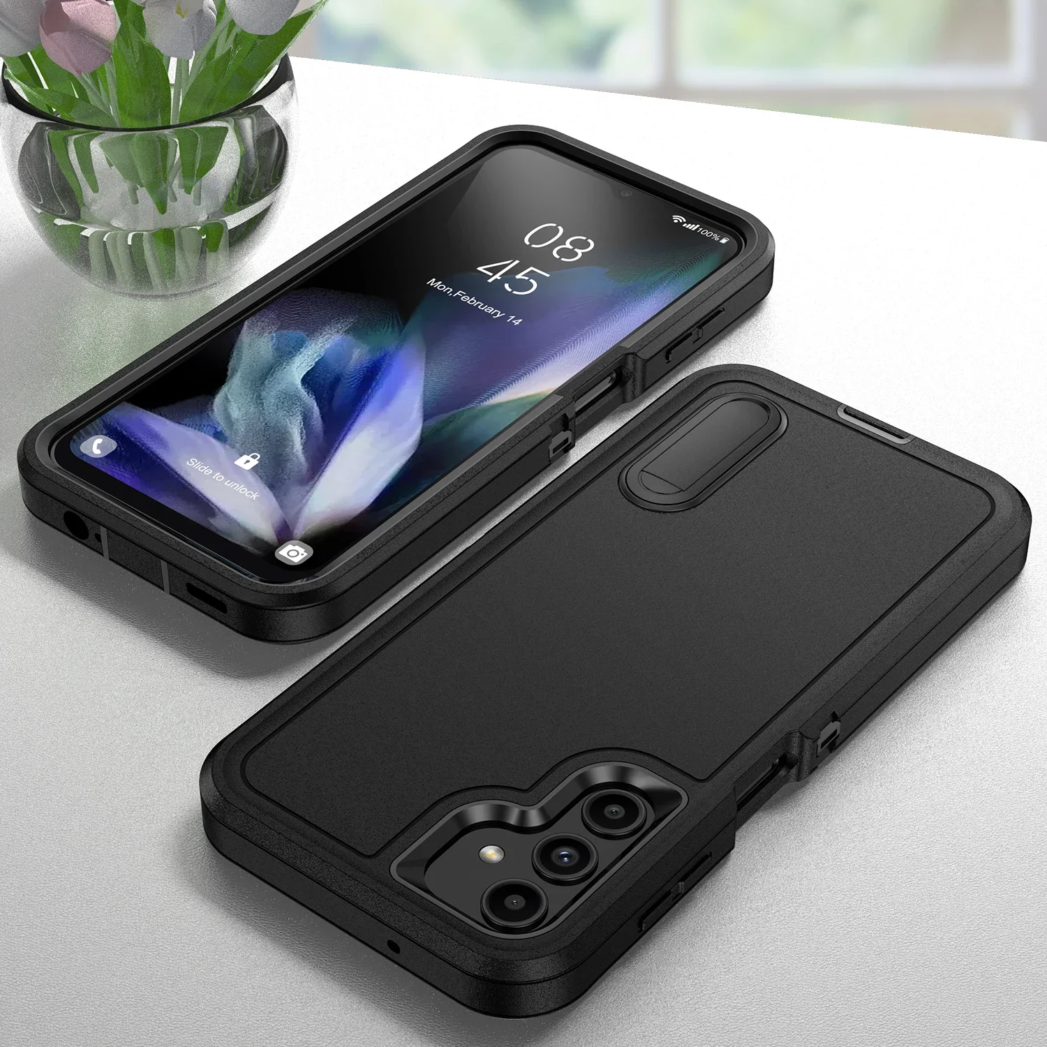 Otter Anti-Shock Box Rugged Cover for Samsung Galaxy S25 S24 S23 Ultra S22 Plus FE A56 A36 A26 A16 A06 Stand Armor Phone Case