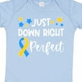 thumbnail image 4 of Inktastic Just Down Right Perfect Down Syndrome Awareness Ribbon Boys or Girls Baby Bodysuit, 4 of 5