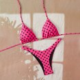 thumbnail image 2 of Glisme Dark Gray Bikini Sets For Women Polka Triangle Bikini Two Piece Swimsuit For High Waisted Beachwear Slim Fit Swimwear, 2 of 7